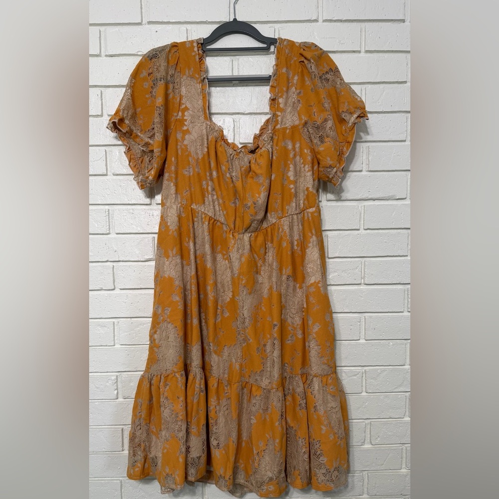 Torrid Two-Tone Lace Tiered Babydoll Mini Dress Size 2 (2X) - Picture 4 of 6